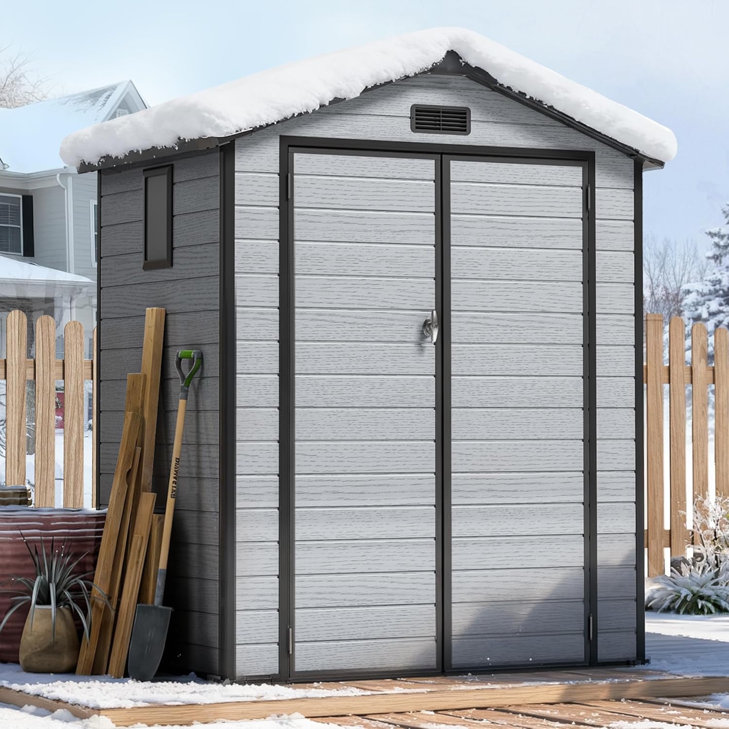 Outdoor Furniture Sales - 6X4 FT Outdoor Shed, Plastic Storage