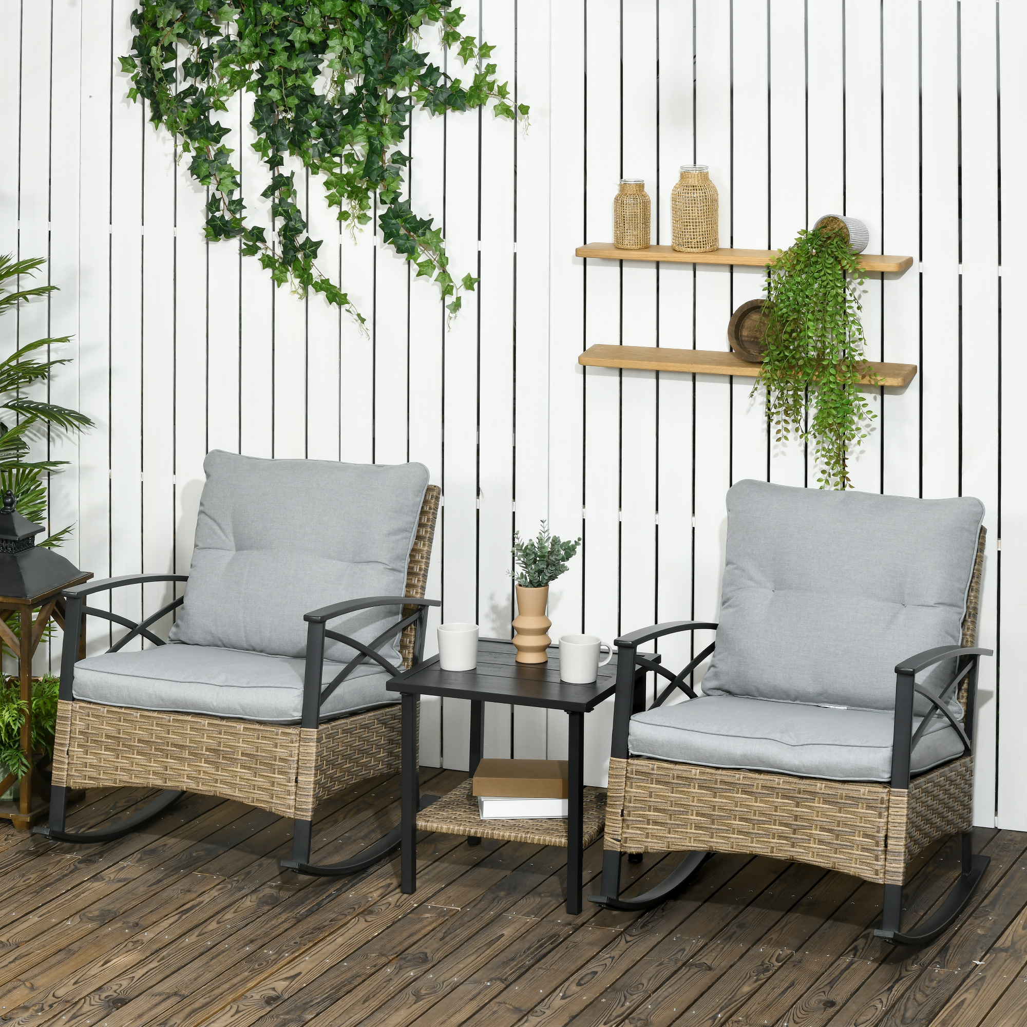 Outdoor Furniture Cushions 22 X 22 - 3 Pieces Patio Set w/ Cushions,