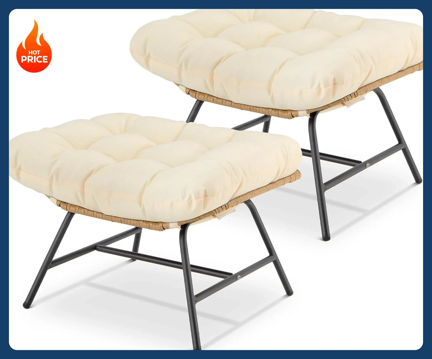 Outdoor Furniture Set Sale - [Hot Sale!]Indoor Outdoor Ottoman Set of