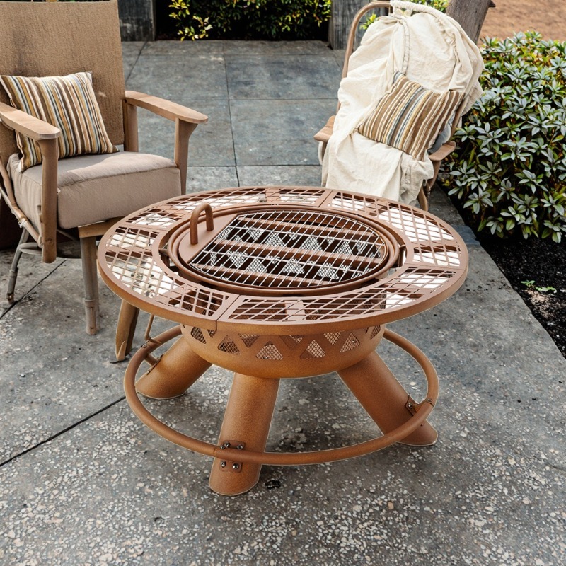 Outdoor Furniture Deals - 2026 Modern Outdoor Steel Charcoal Dual-Use