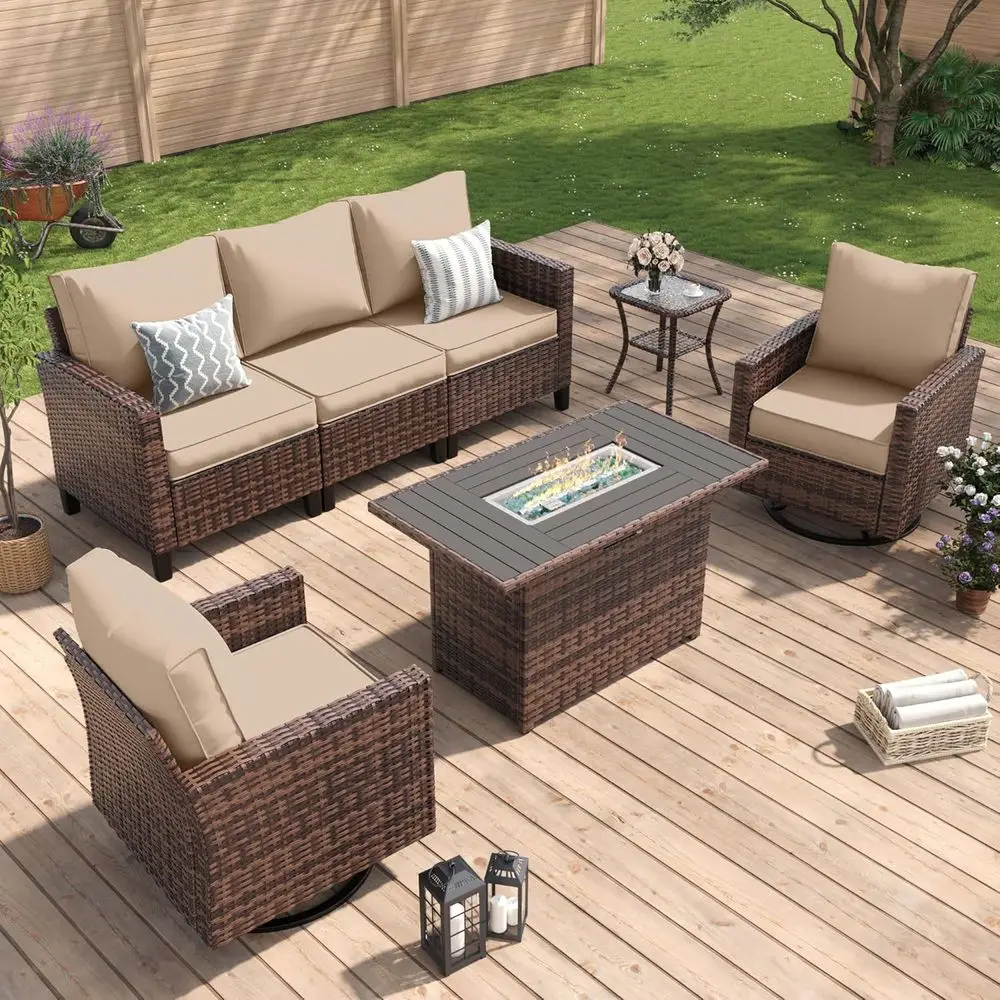 Outdoor Furniture With Fire Pit Table - Outdoor Patio Furniture Set with Fire