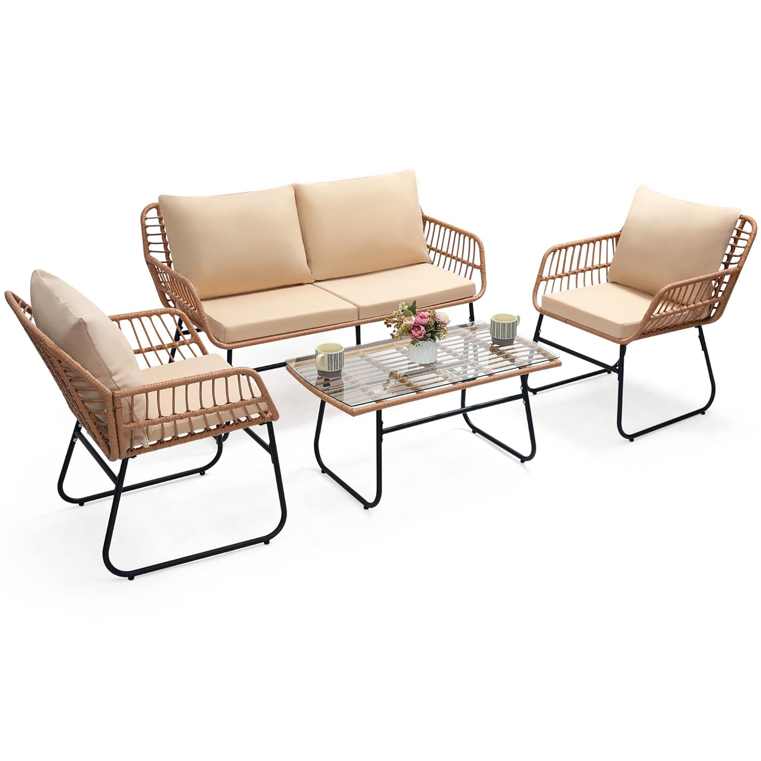 Outdoor Furniture Deals - 4 Piece Patio Bistro Outdoor Furniture