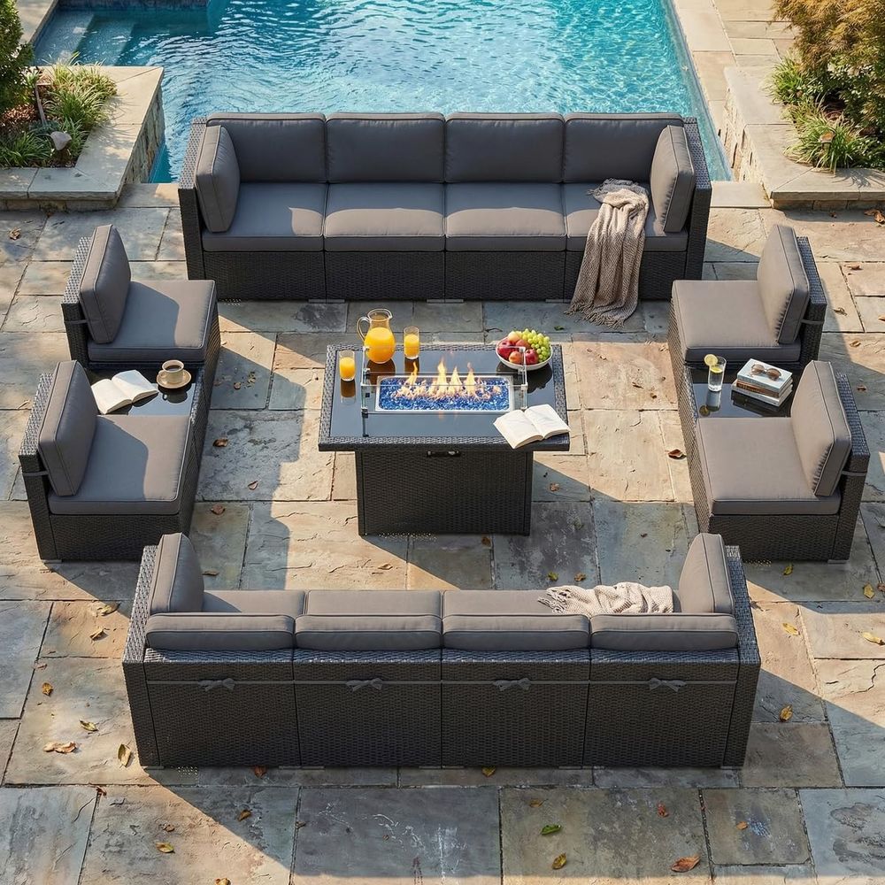Outdoor Furniture Deals - 15 Piece Patio Furniture Set with