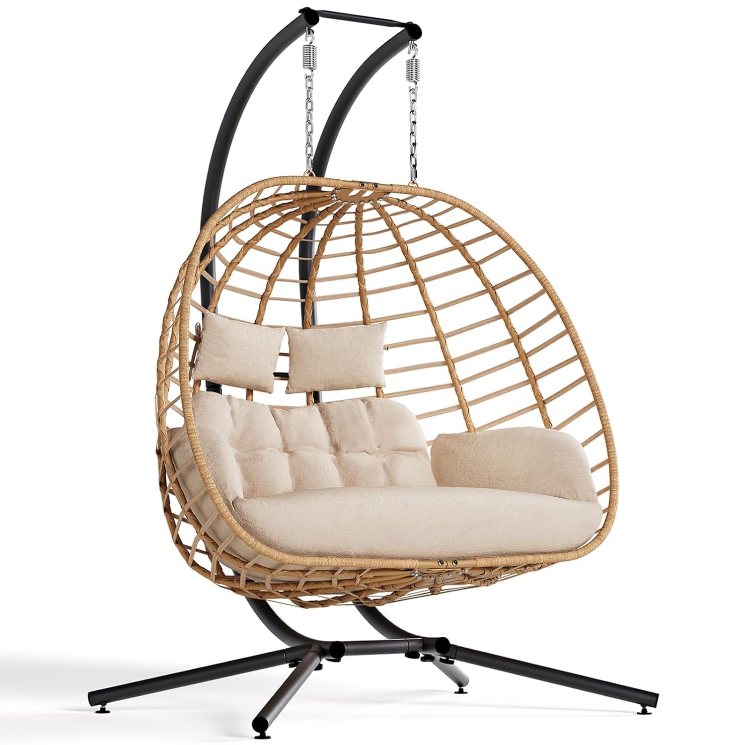 Double Hanging Egg Chair with  - Outdoor Furniture Loveseat ulasan dan harga