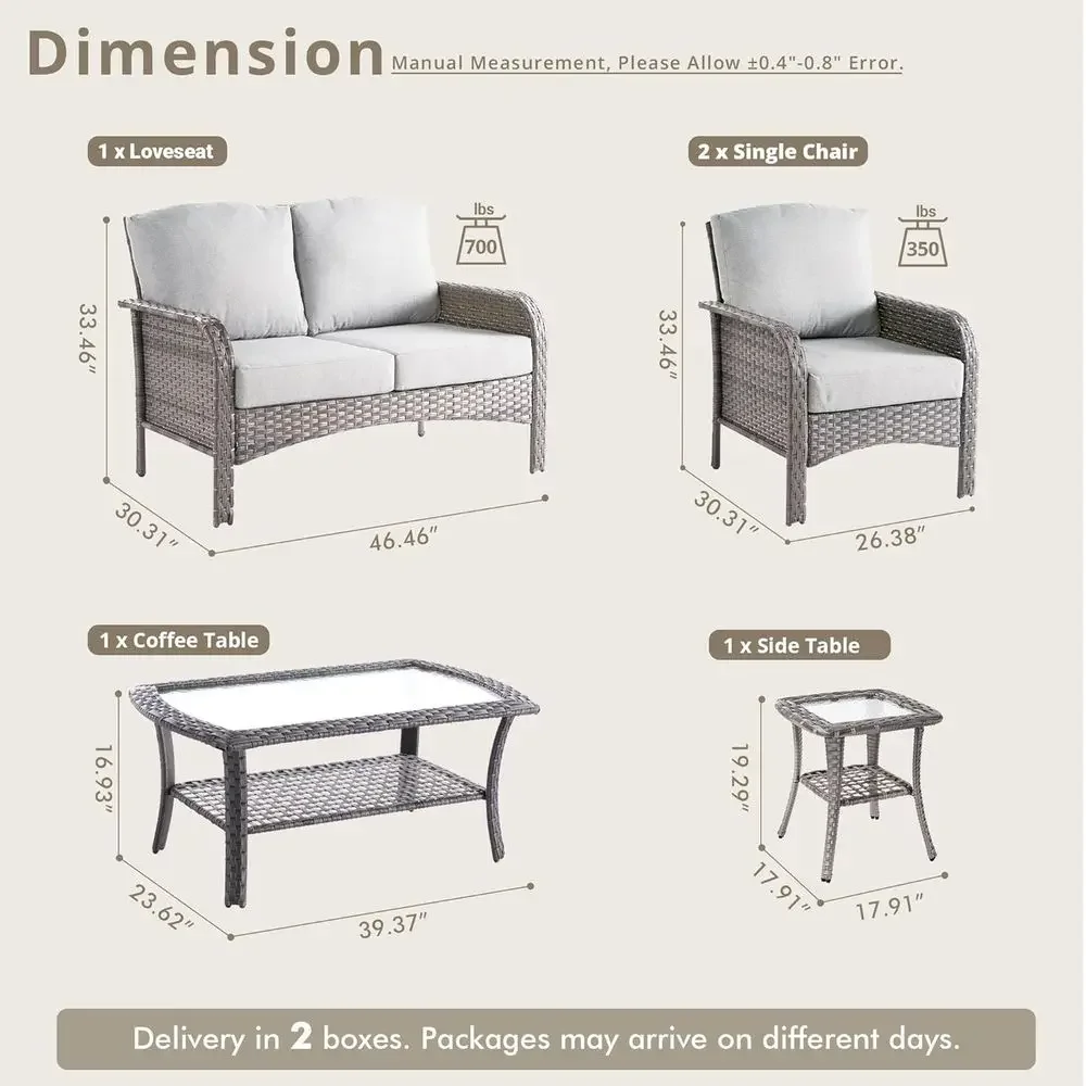 All-Weather Rattan Outdoor Fur - Outdoor Furniture Loveseat ulasan dan harga