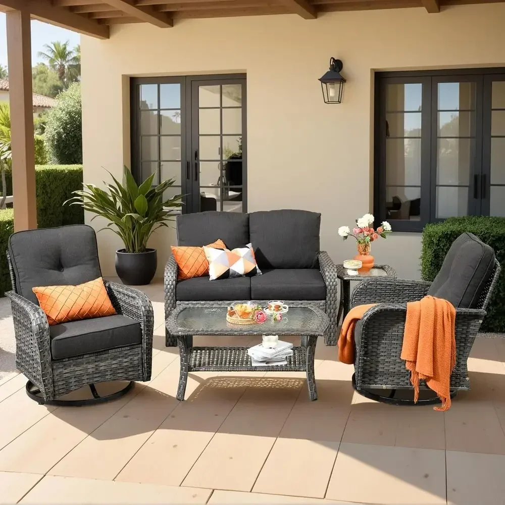 5-Piece Outdoor Patio Furnitur - Outdoor Furniture Loveseat ulasan dan harga