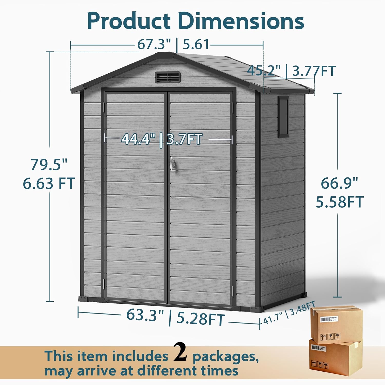 6X4 FT Outdoor Shed, Plastic S - Outdoor Furniture Sales ulasan dan harga