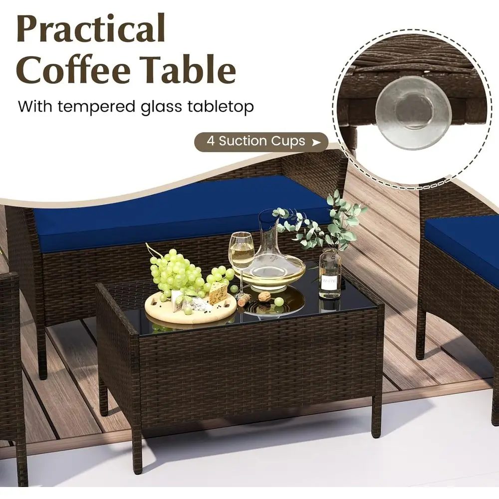 8-Piece Outdoor Rattan Patio F - Outdoor Furniture Loveseat ulasan dan harga