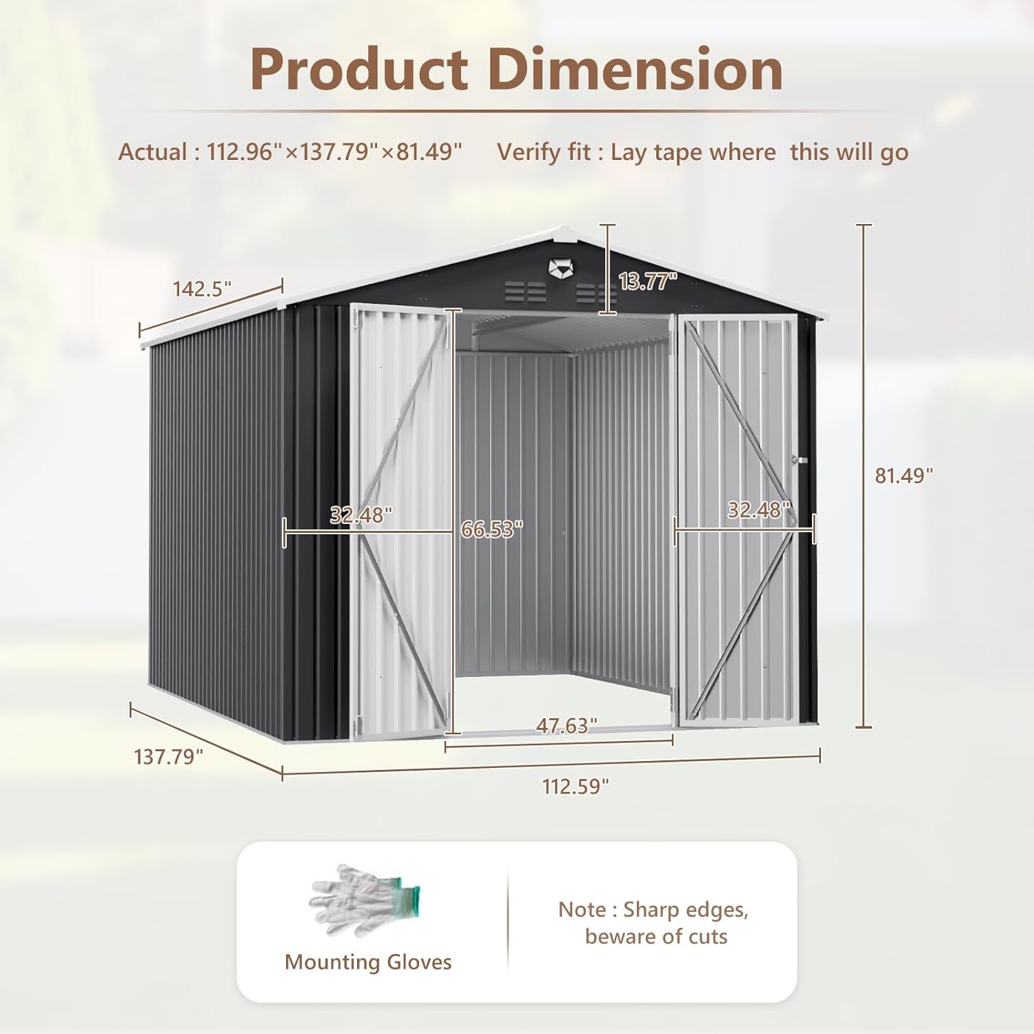 10x12 FT Metal Outdoor Storage - Outdoor Furniture Sales ulasan dan harga