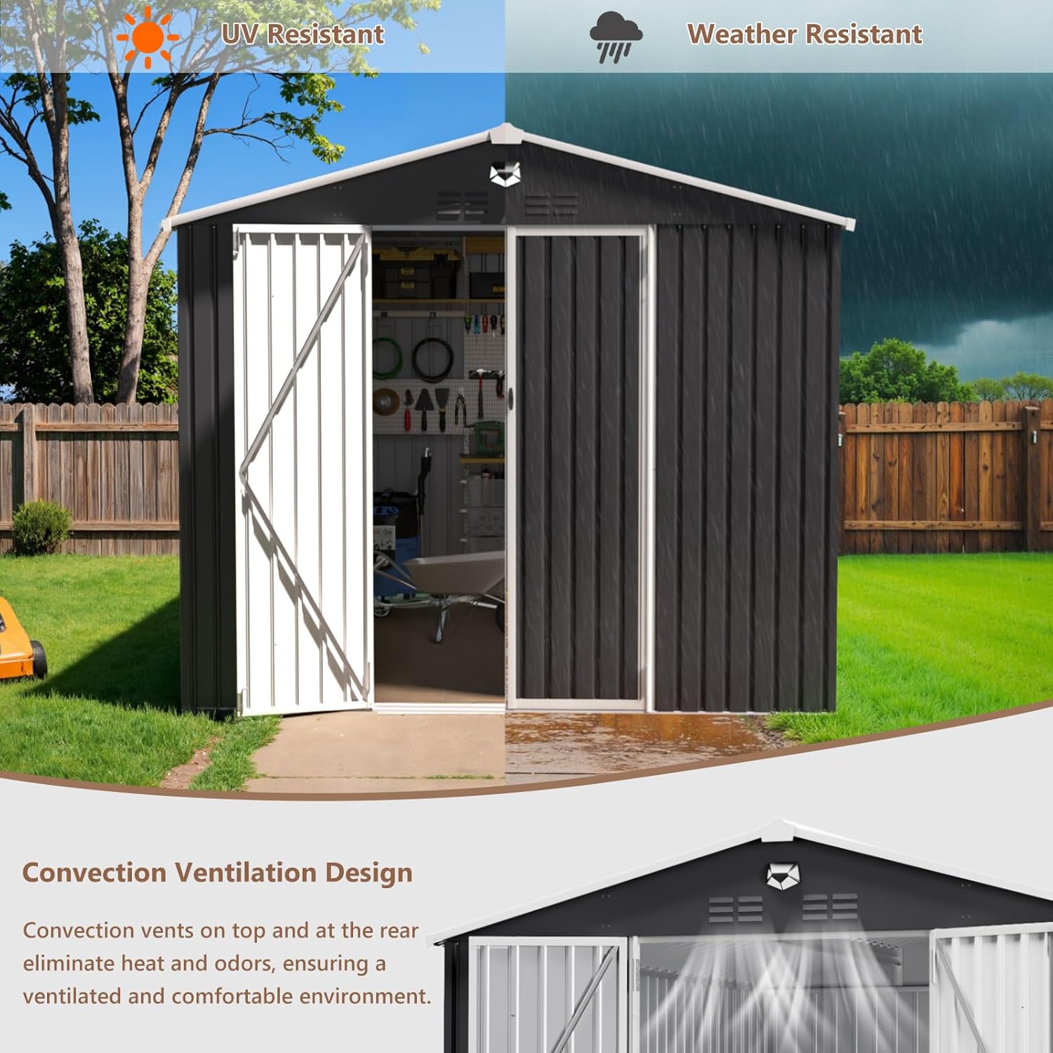 10x12 FT Metal Outdoor Storage - Outdoor Furniture Sales ulasan dan harga