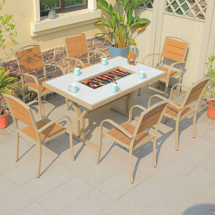 Hot Sale Cast Aluminum Fire Pi - Outdoor Furniture With Fire Pit Table ulasan dan harga