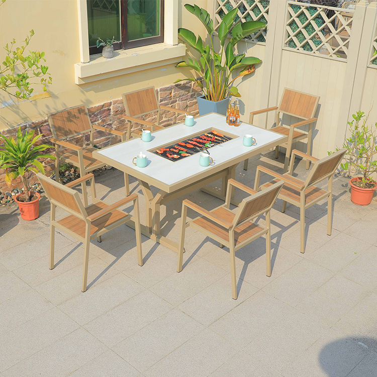 Hot Sale Cast Aluminum Fire Pi - Outdoor Furniture With Fire Pit Table ulasan dan harga