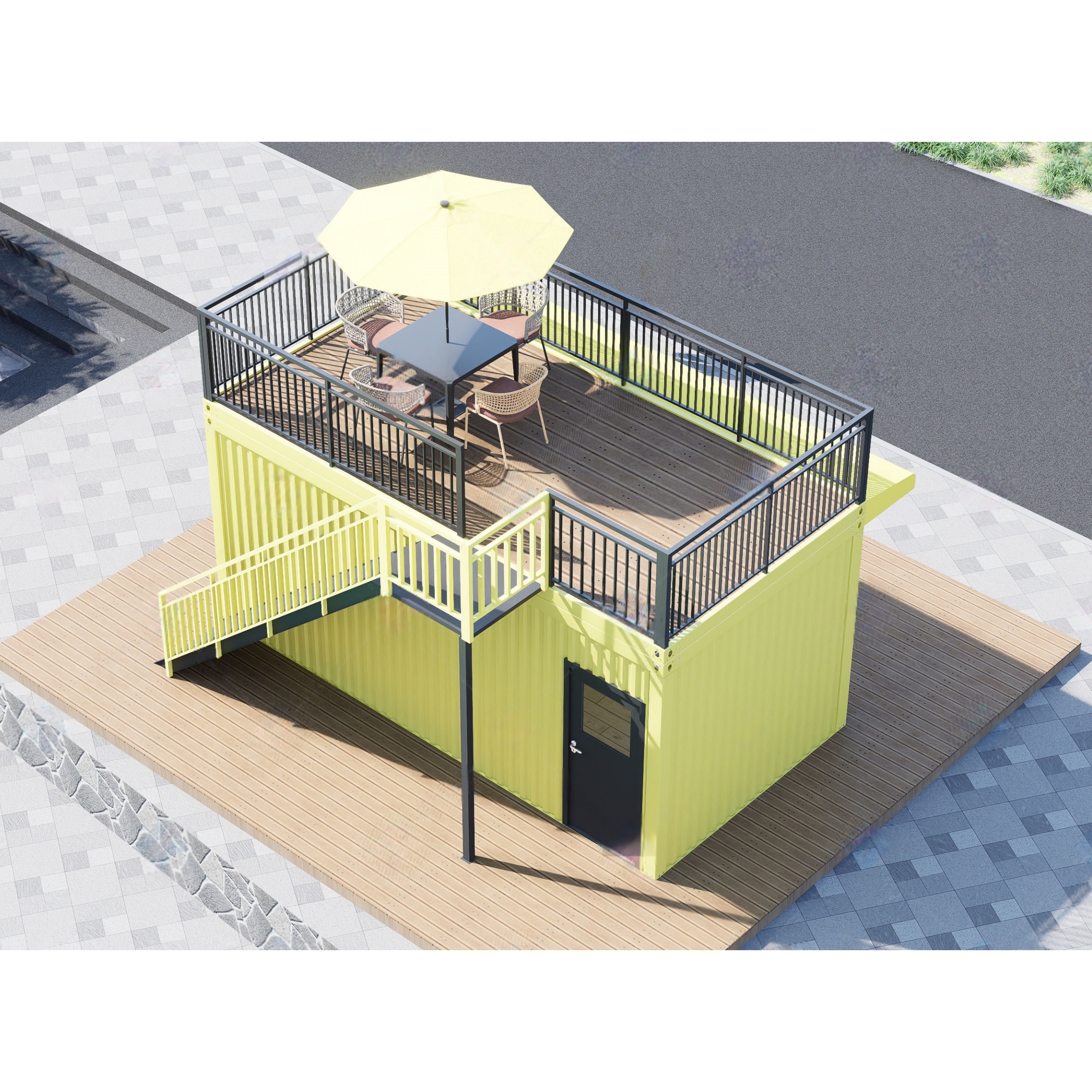 New Design Prefabricated 20FT  - Outdoor Furniture Set Sale ulasan dan harga