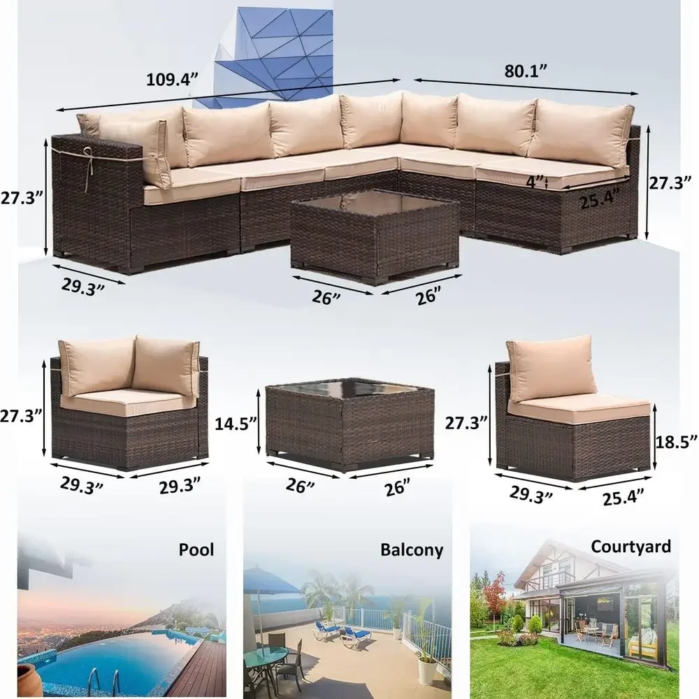 8-Piece Outdoor Patio Furnitur - Outdoor Furniture With Fire Pit Table ulasan dan harga