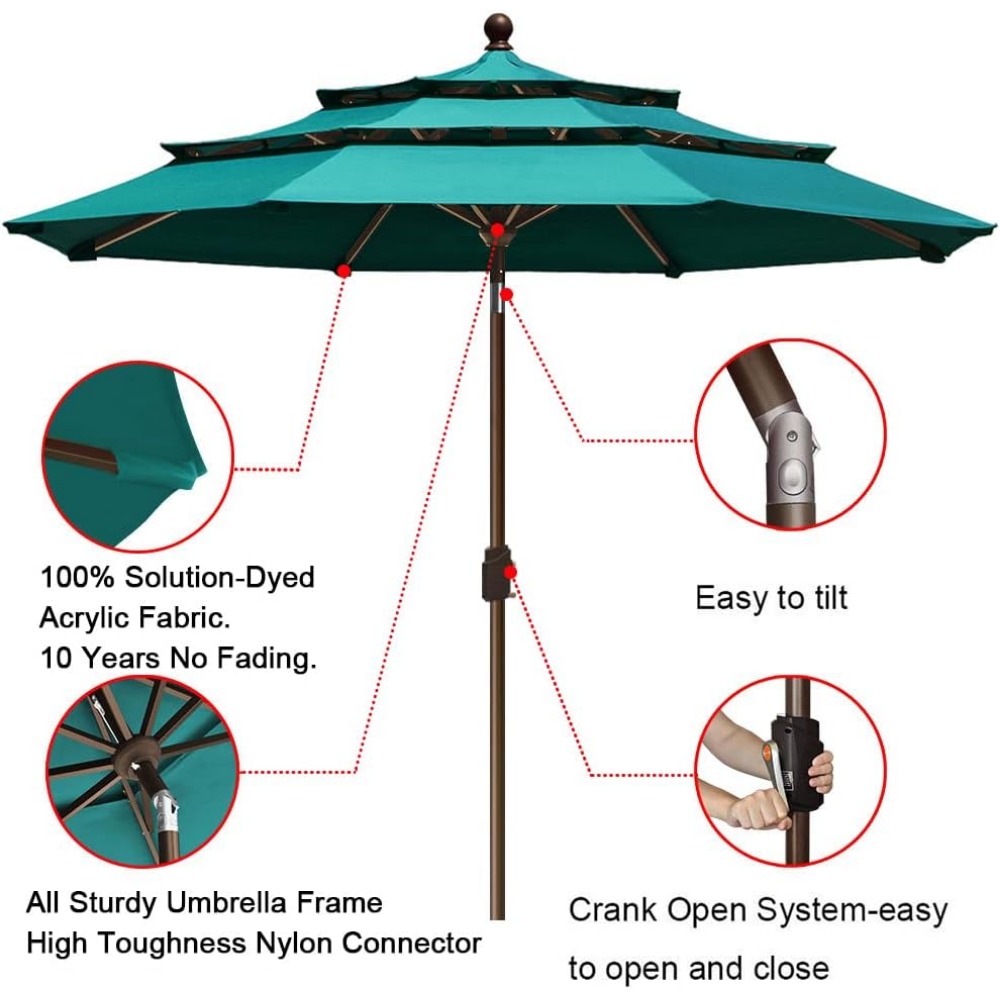 USA 10-Year-Non-Fading 9Ft 3 T - Outdoor Furniture Year Round ulasan dan harga