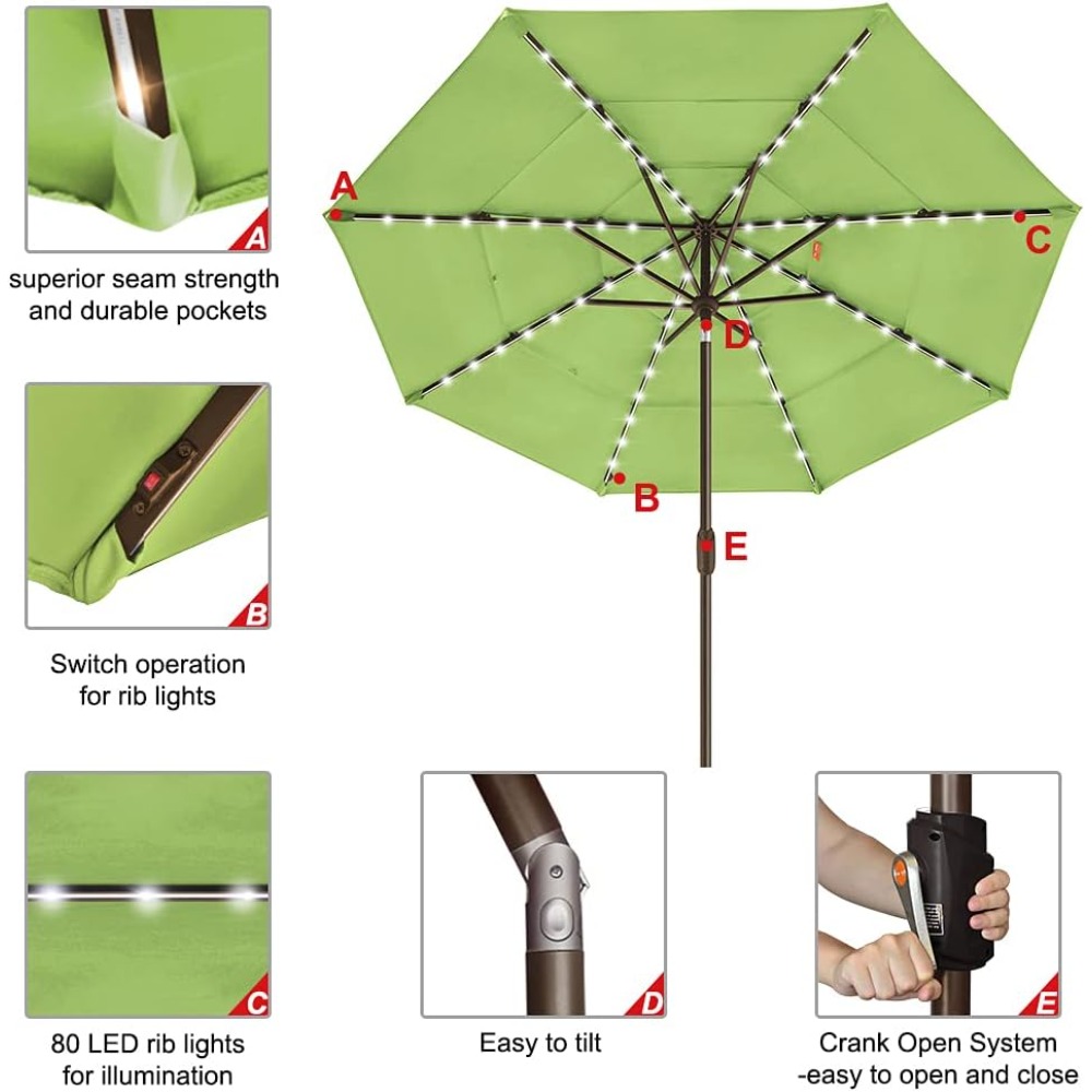 USA 10-Year-Non-Fading Solar 9 - Outdoor Furniture Year Round ulasan dan harga