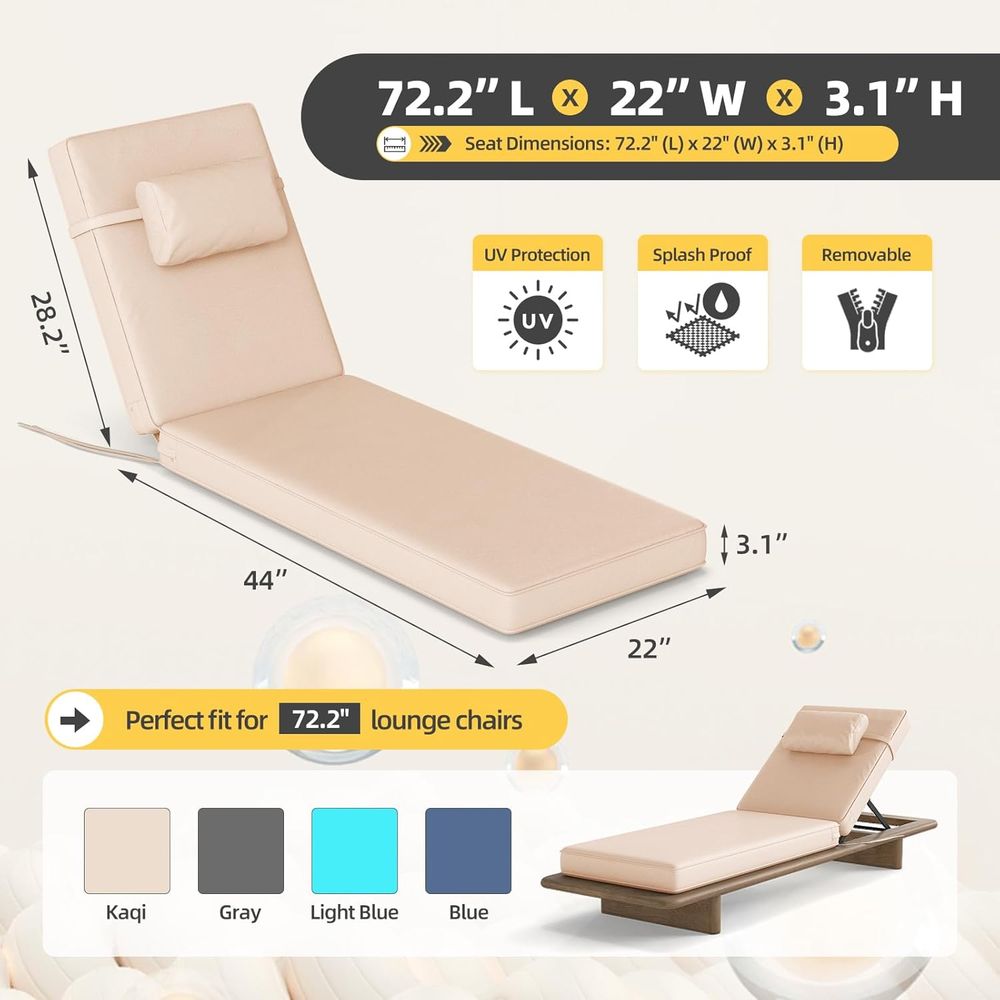 Set of 6, 72.2 x 22 x 3.9 Pati - Outdoor Furniture Cushions 22 X 22 ulasan dan harga