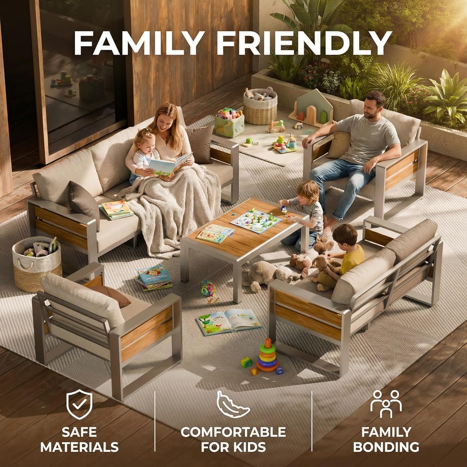 Outside Aluminum Lawn Furnitur - Outdoor Furniture Loveseat ulasan dan harga