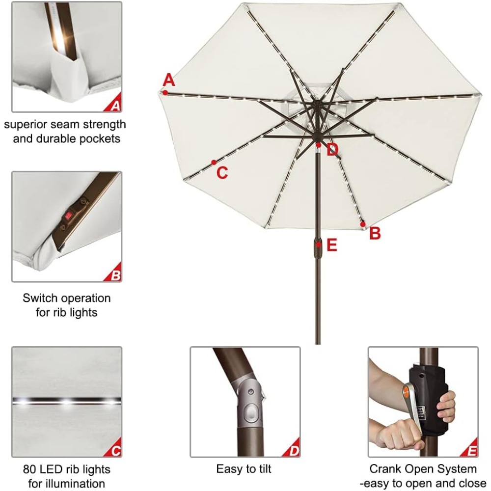 USA 10-Year-Non-Fading Solar 9 - Outdoor Furniture Year Round ulasan dan harga