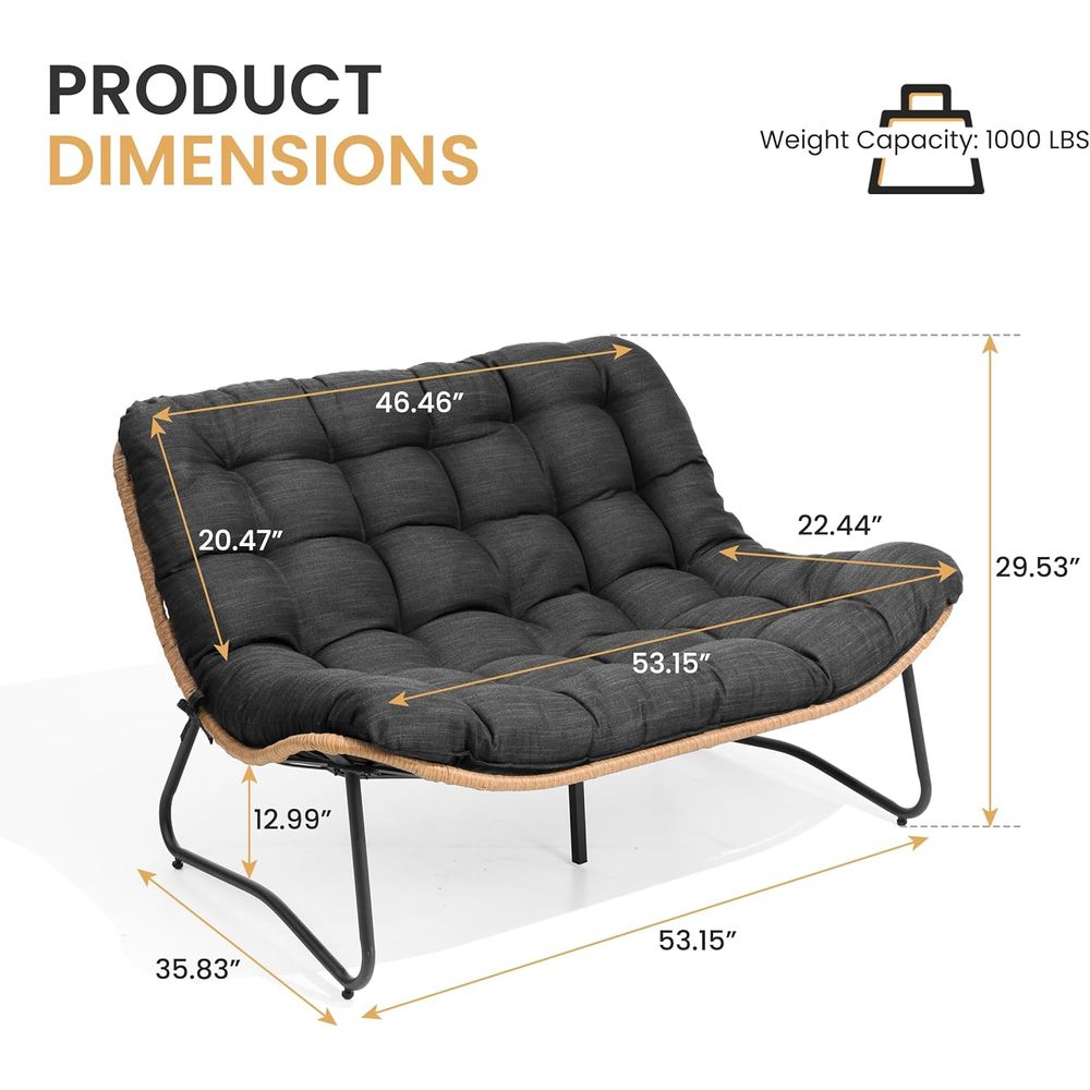 All-Weather Outdoor Loveseat S - Outdoor Furniture Loveseat ulasan dan harga