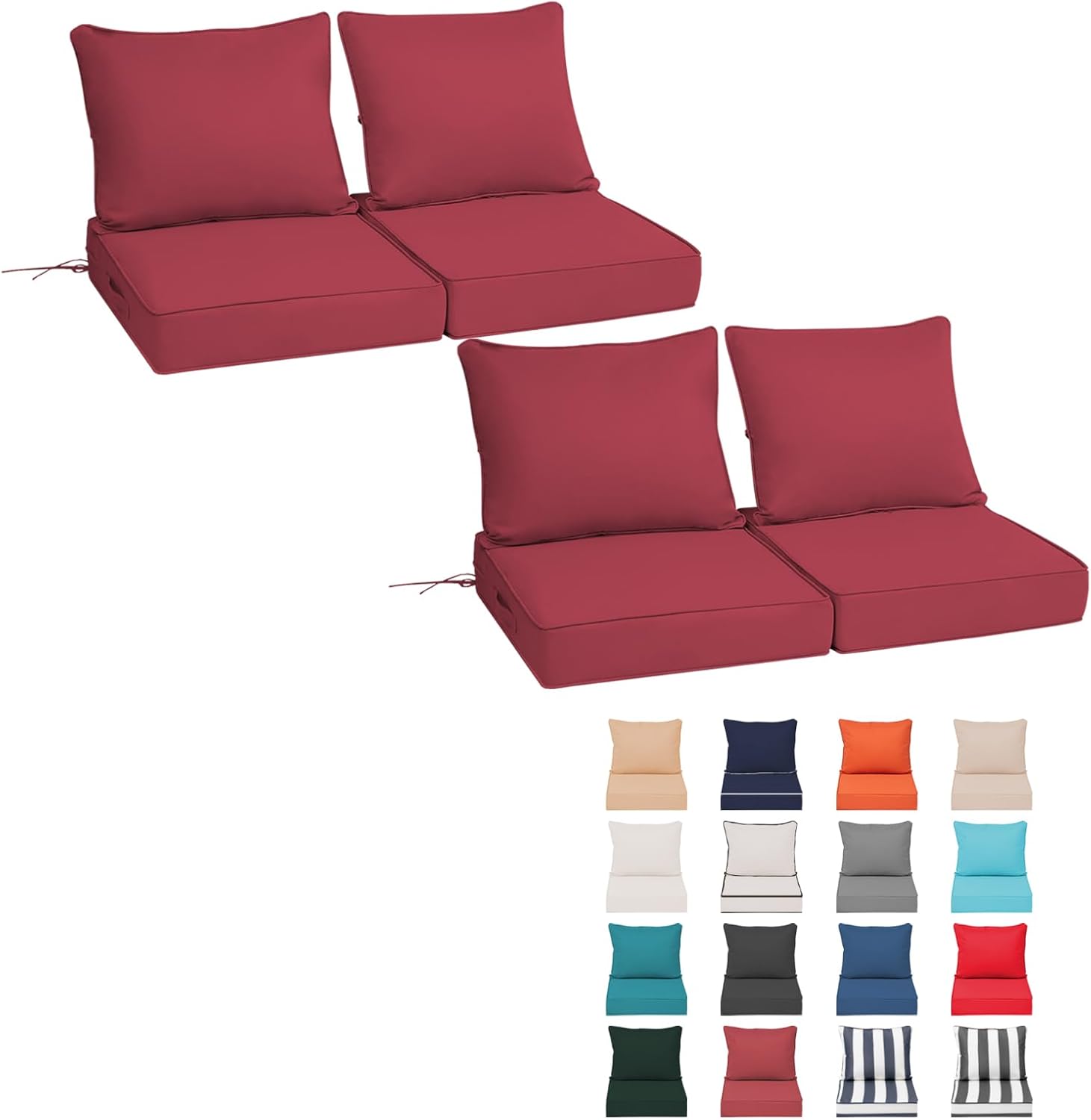 Outdoor Chair Cushions 4 Set,  - Outdoor Furniture Cushions 22 X 22 ulasan dan harga