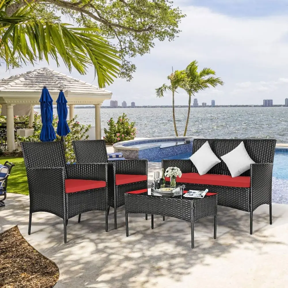 8-Piece Rattan Outdoor Furnitu - Outdoor Furniture Loveseat ulasan dan harga