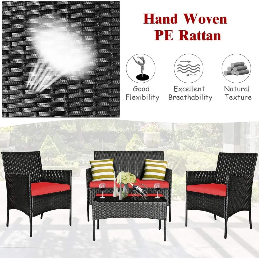 8-Piece Rattan Outdoor Furnitu - Outdoor Furniture Loveseat ulasan dan harga