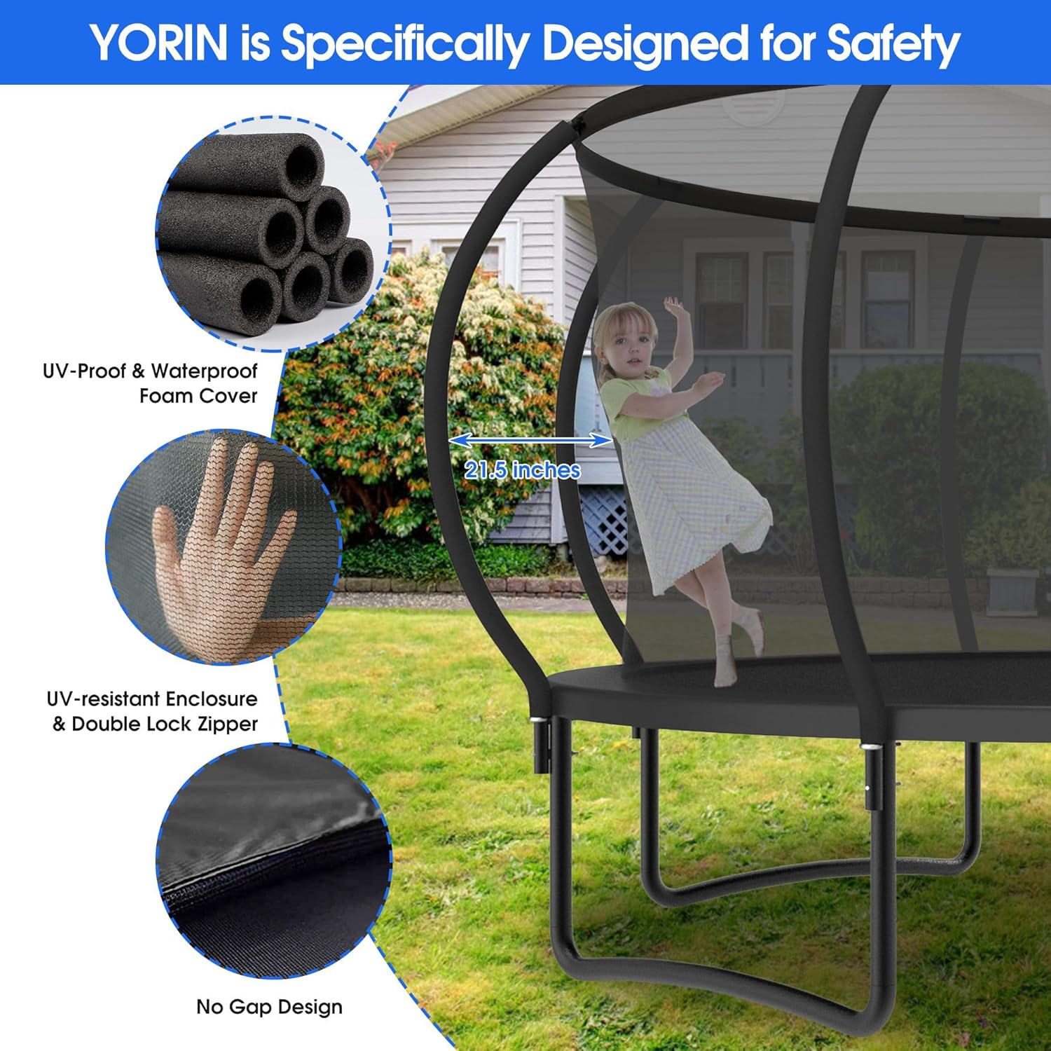 Large Outdoor Trampoline with  - Outdoor Furniture Fabric ulasan dan harga