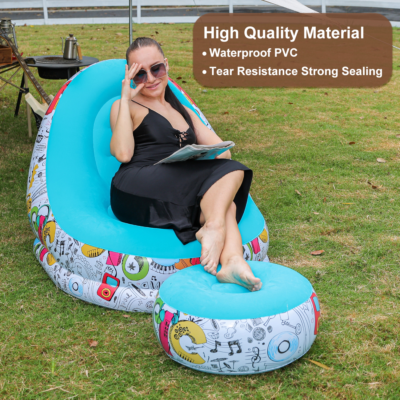 1PC Inflatable Lounger Chair w - Outdoor Furniture Sales ulasan dan harga