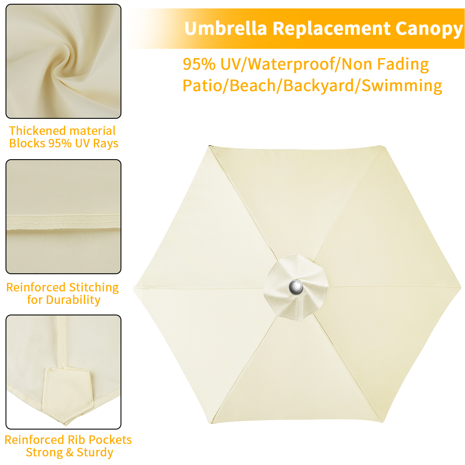 Waterproof Replacement Umbrell - Outdoor Furniture Sunbrella ulasan dan harga