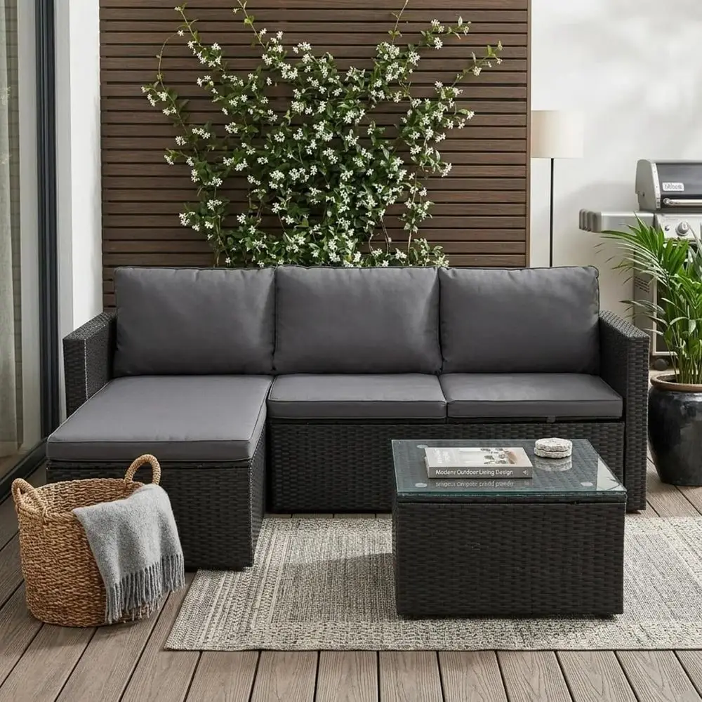 4-Piece Outdoor Patio Furnitur - Outdoor Furniture With Fire Pit Table ulasan dan harga