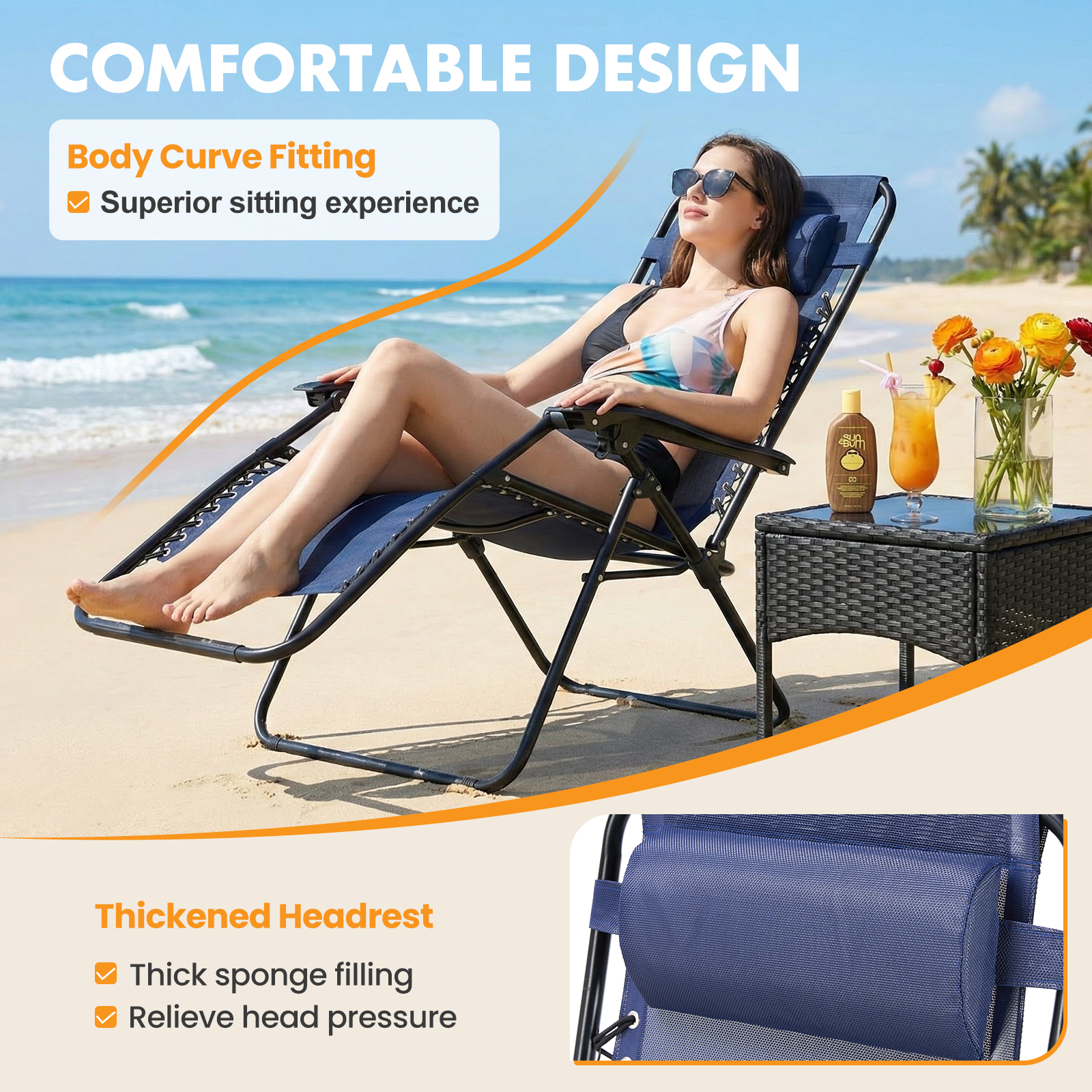 MCQ Outdoor Zero Gravity Chair - Outdoor Furniture Deals ulasan dan harga