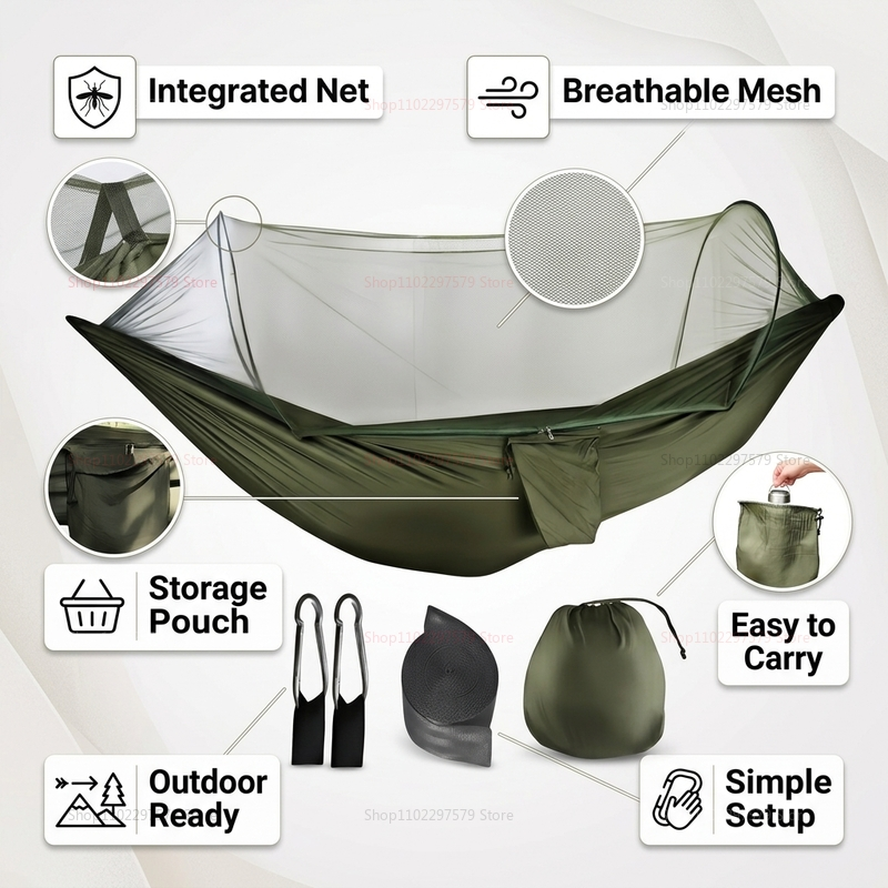 Portable outdoor camping hammo - Outdoor Furniture Hay ulasan dan harga