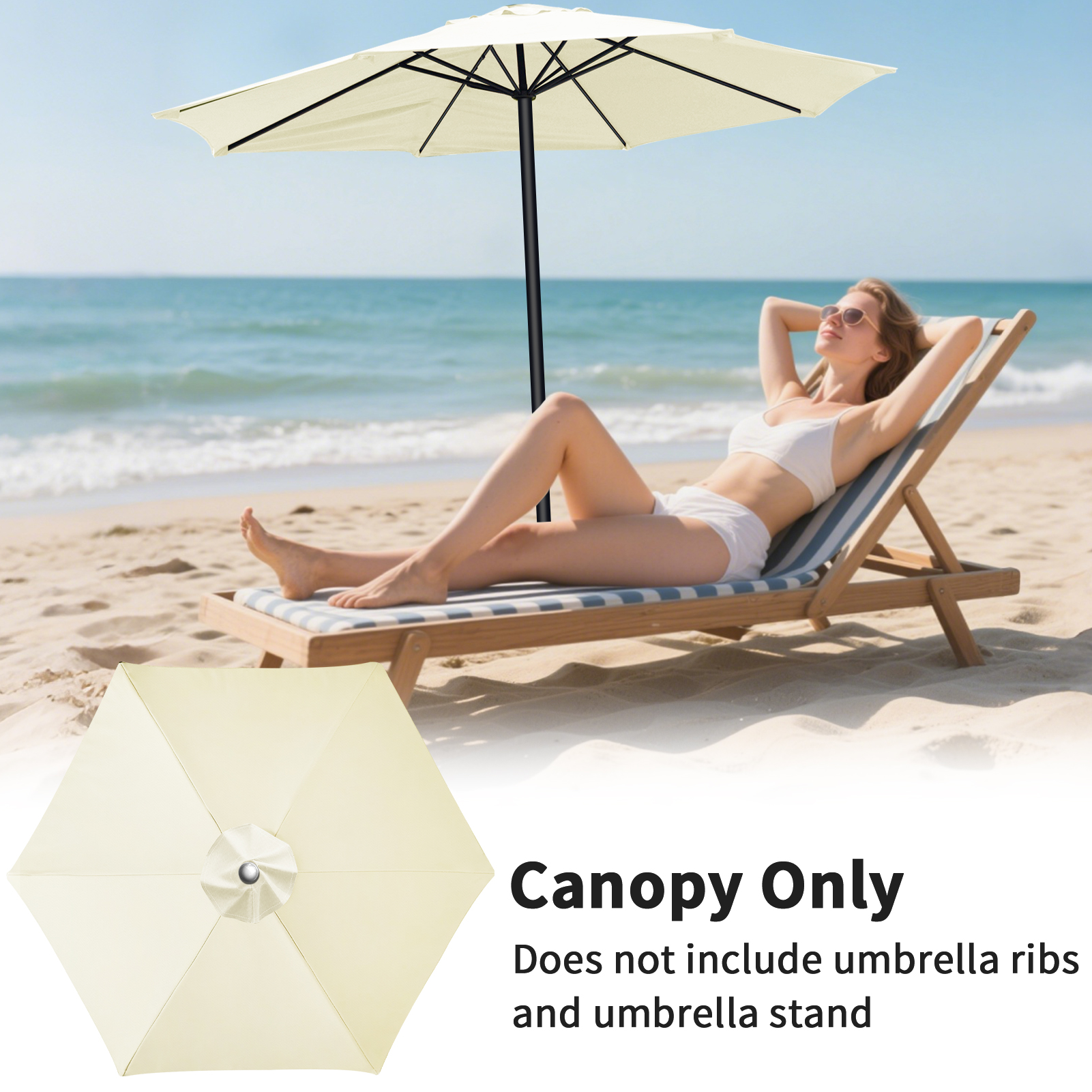 Waterproof Replacement Umbrell - Outdoor Furniture Sunbrella ulasan dan harga