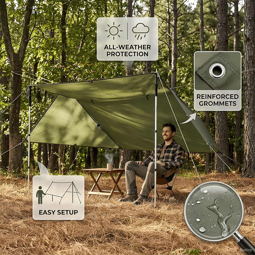 Outdoor Waterproof Tarp, Multi - Outdoor Furniture Sunbrella ulasan dan harga