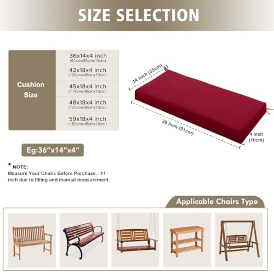 Outdoor Bench Cushion Waterpro - Outdoor Furniture Loveseat ulasan dan harga