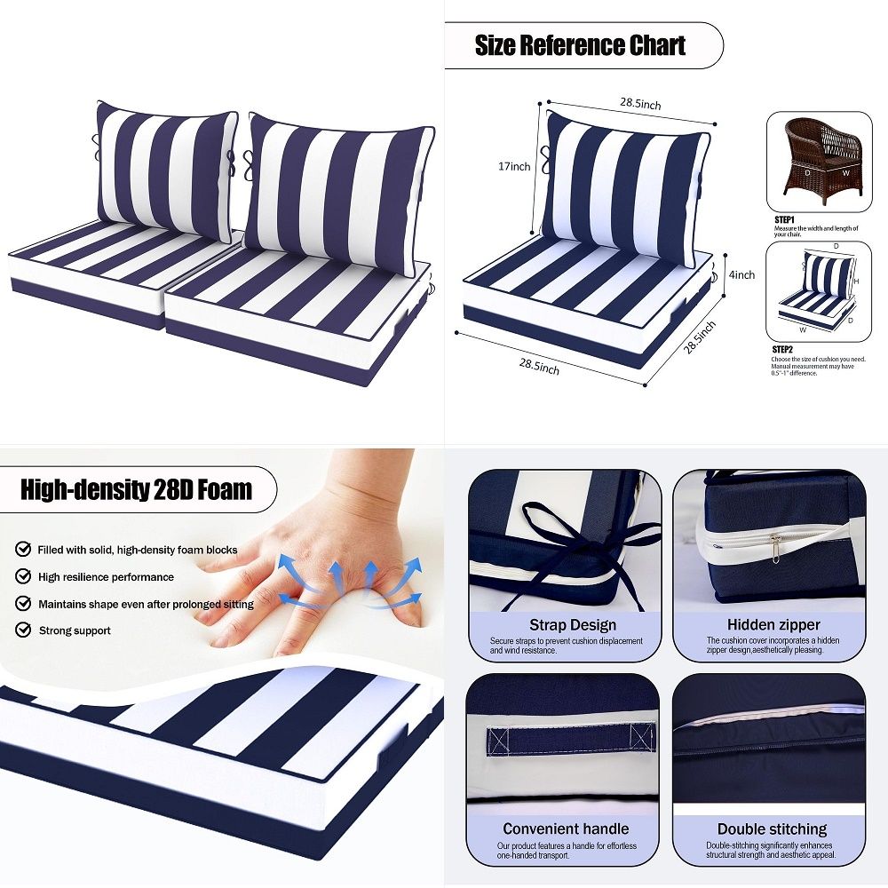 Deep Seat Cushions 22 x 24 x 4 - Outdoor Furniture Cushions 22 X 24 ulasan dan harga