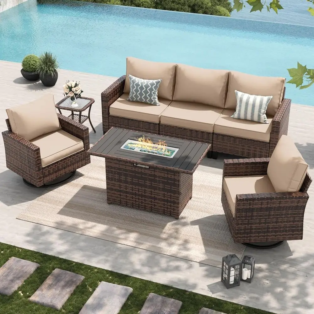 Outdoor Patio Furniture Set wi - Outdoor Furniture With Fire Pit Table ulasan dan harga