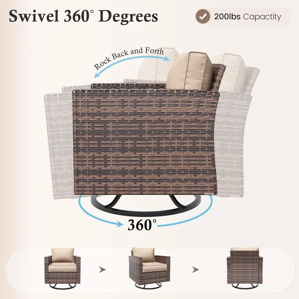 Outdoor Patio Furniture Set wi - Outdoor Furniture With Fire Pit Table ulasan dan harga