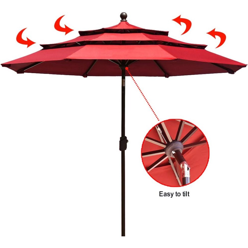 USA 10-Year-Non-Fading 9Ft 3 T - Outdoor Furniture Year Round ulasan dan harga