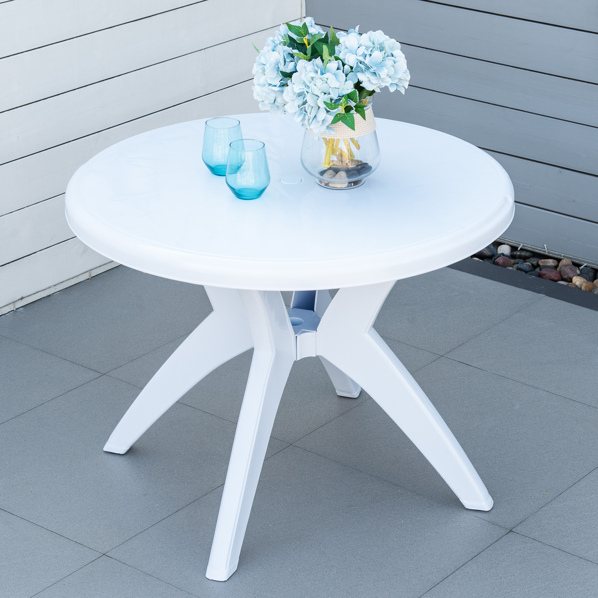 3' Round Outdoor Plastic Dinin - Outdoor Furniture Year Round ulasan dan harga