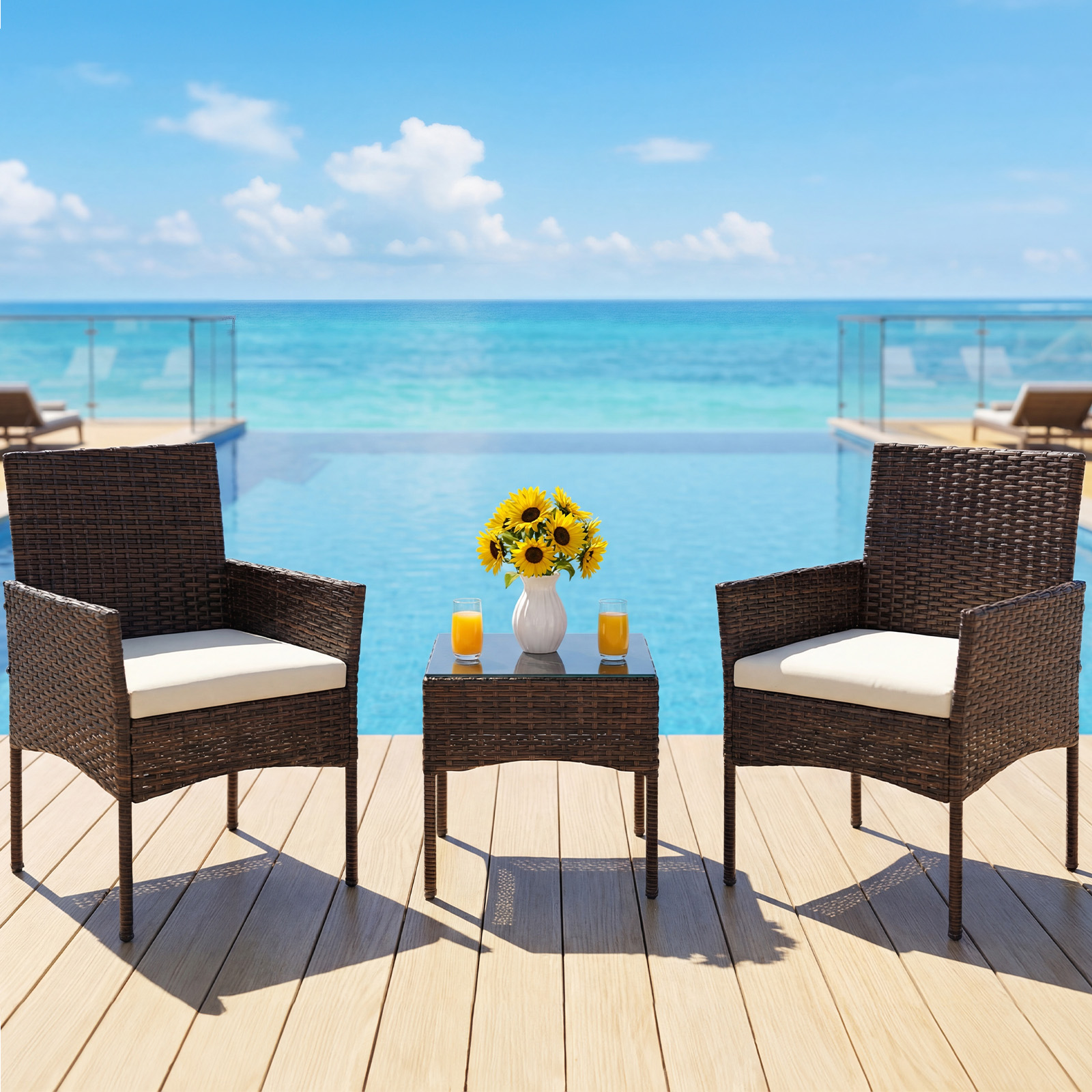 JHK Large Size 3 Pieces Outdoo - Outdoor Furniture Deals ulasan dan harga