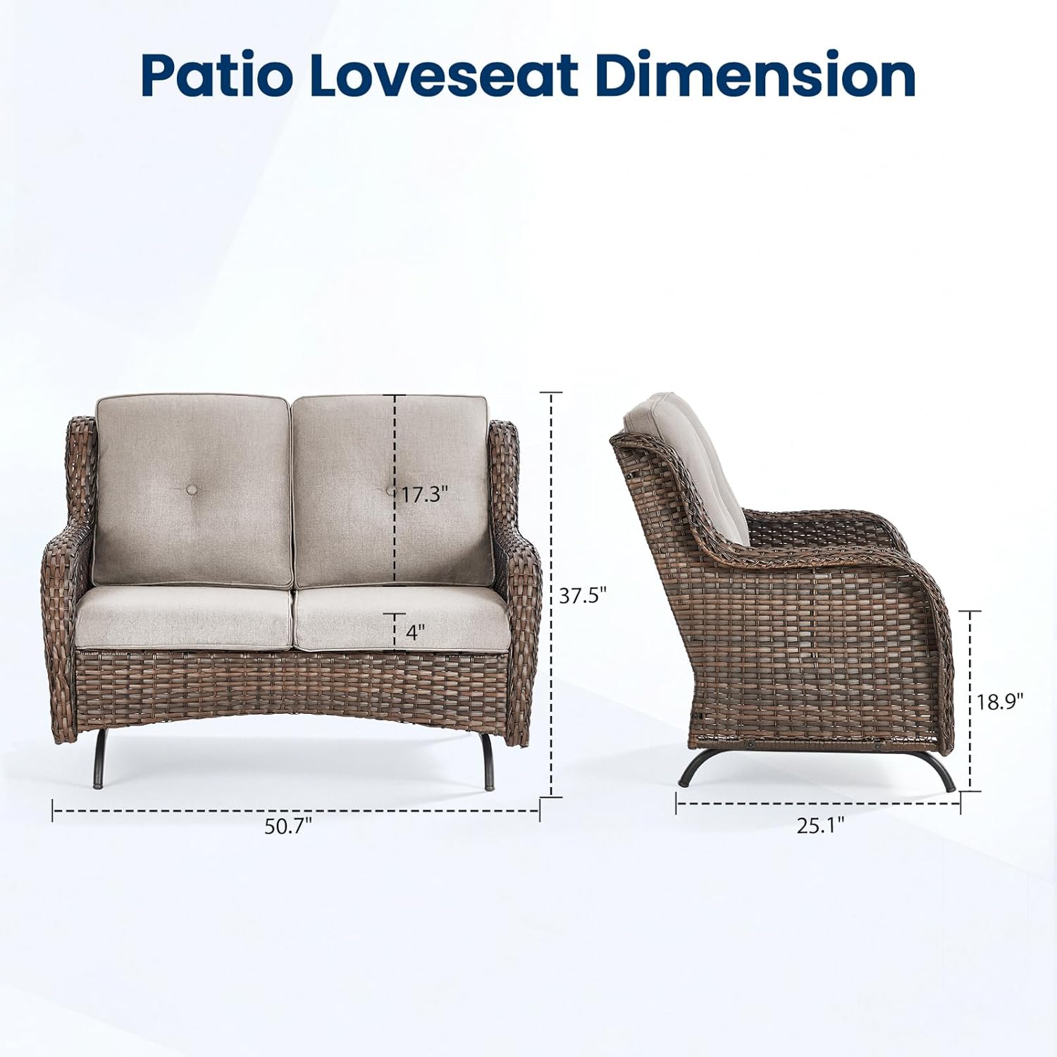Patio Loveseat Sofa, Outdoor W - Outdoor Furniture Loveseat ulasan dan harga
