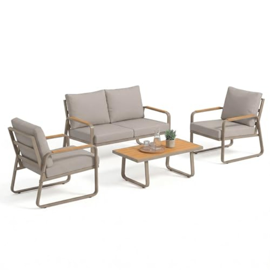4 Piece Patio Furniture Set fo - Outdoor Furniture Loveseat ulasan dan harga
