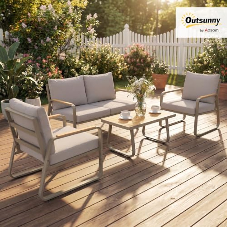 4 Piece Patio Furniture Set fo - Outdoor Furniture Loveseat ulasan dan harga