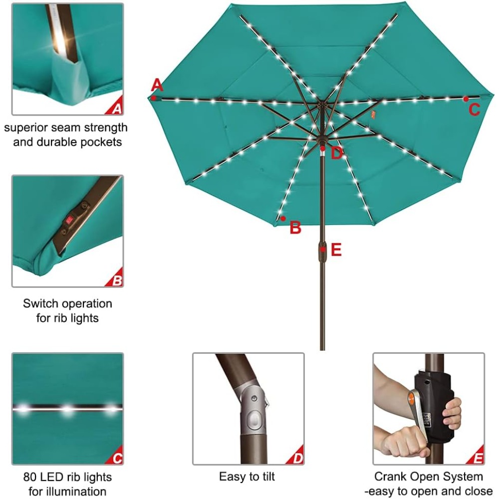 USA 10-Year-Non-Fading Solar 9 - Outdoor Furniture Year Round ulasan dan harga