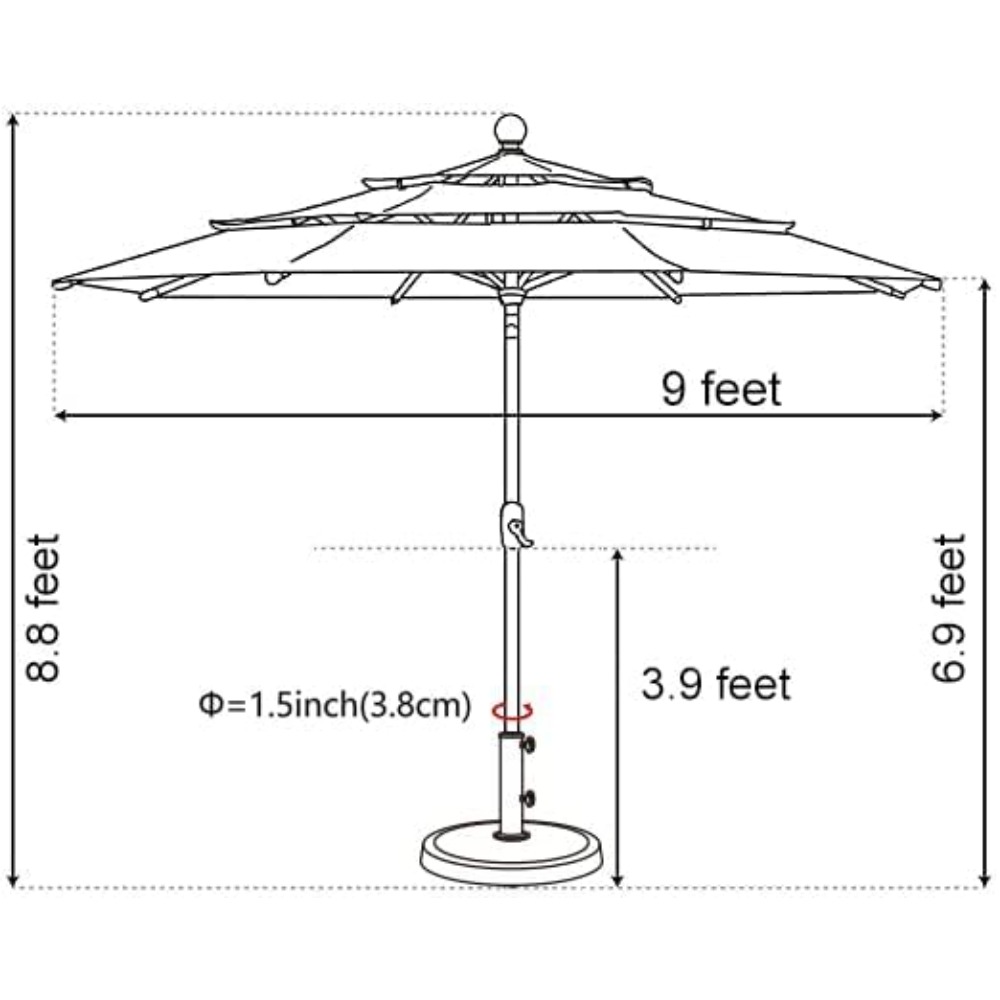 USA 10-Year-Non-Fading Solar 9 - Outdoor Furniture Year Round ulasan dan harga