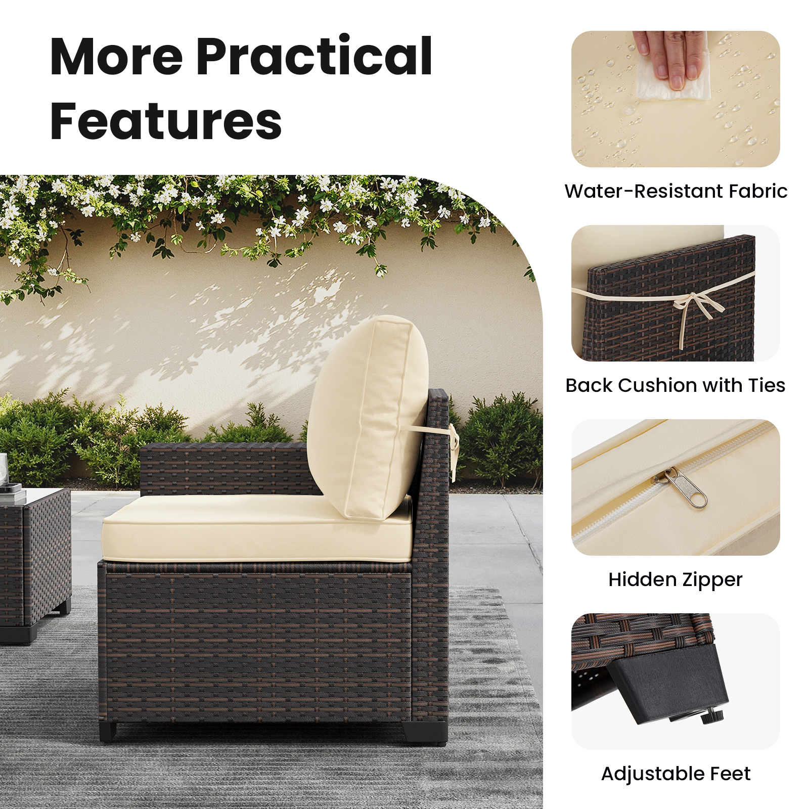 7 Piece Patio Furniture Set wi - Outdoor Furniture With Fire Pit Table ulasan dan harga
