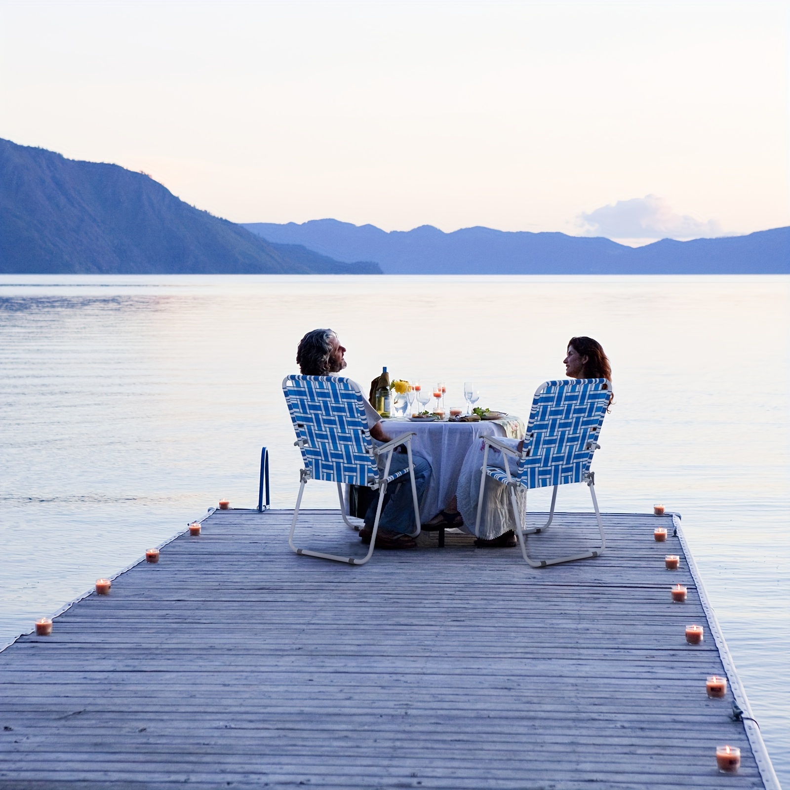2pcs Beach Chairs, Deep Blue A - Outdoor Furniture Vietnam ulasan dan harga