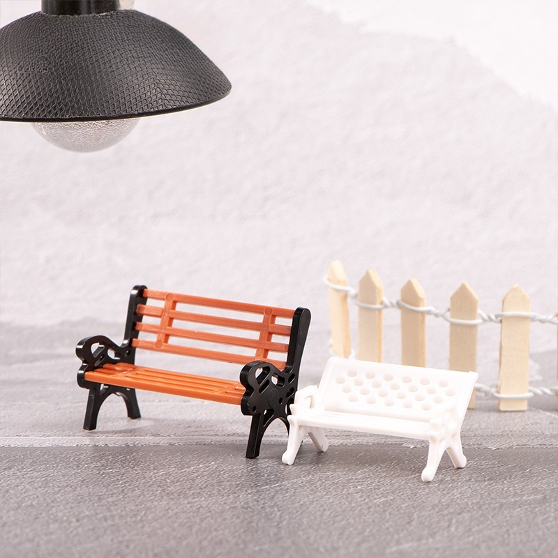 Mini Dollhouse Bench Park Rock - Outdoor Furniture Sales ulasan dan harga
